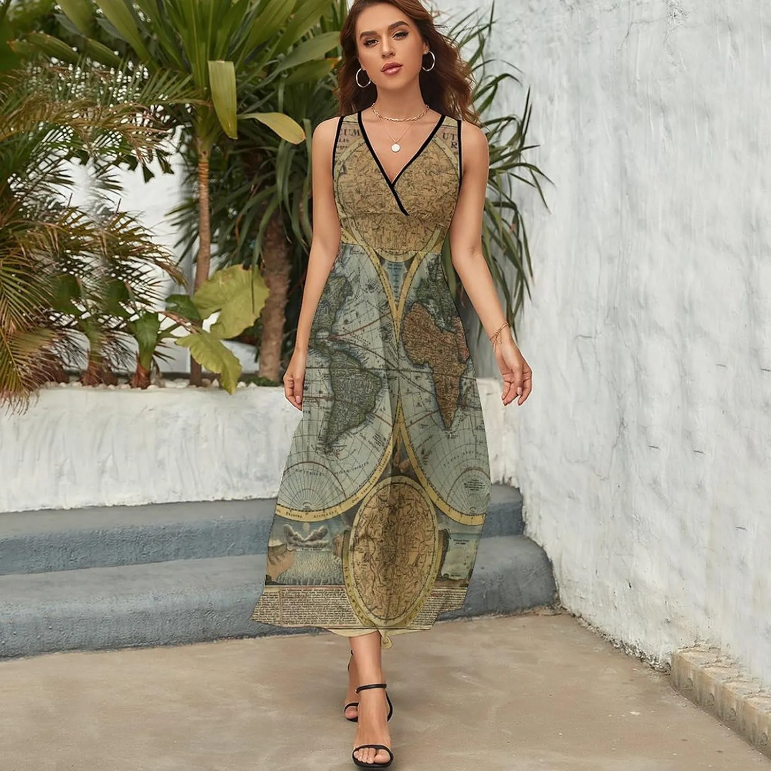 Women Casual Sleeveless Dress, Summer Sundresses Skirt with Pockets(S-2XL)