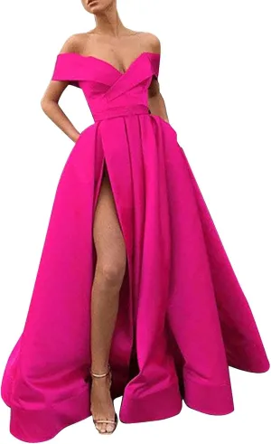 Women Floor Length Cocktail Chiffon Summer Dresses Temperament French Retro Low Cut V Neck Long Dress with High Slit