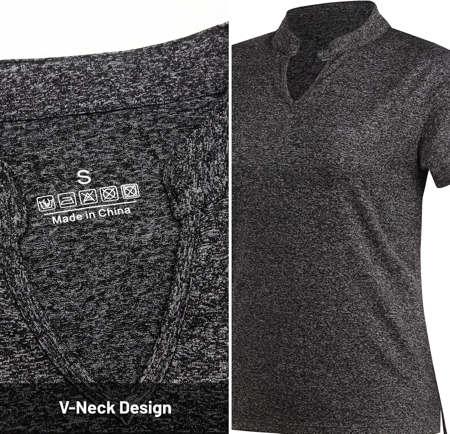 Women Golf Tennis Shirts,Athletic Women T-Shirts V-Neck Tops Short Sleeve Collarless Shirts