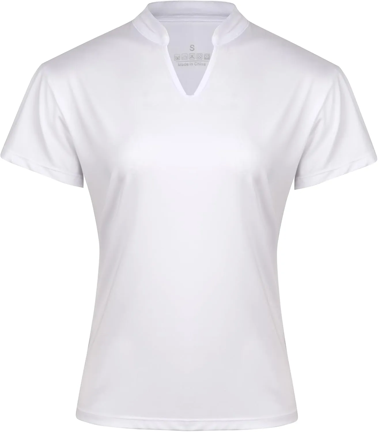 Women Golf Tennis Shirts,Athletic Women T-Shirts V-Neck Tops Short Sleeve Collarless Shirts
