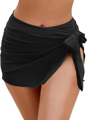 Women High Waisted Bikini Bottoms Wrap Skirt Cover Up Tummy Control Bathing Suit Coverage Swimsuit Bottom 2 Pieces