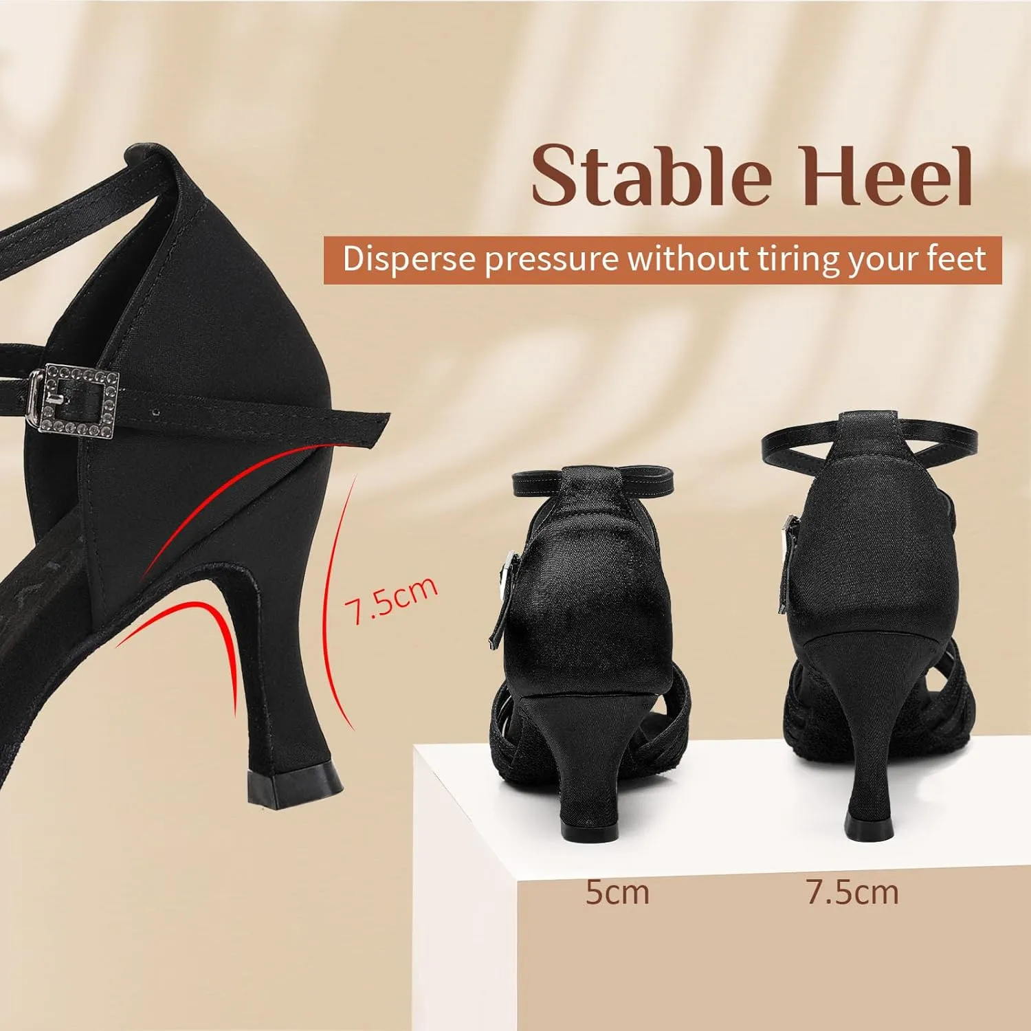 Women Latin Dance Shoes Open Toe Satin Professional Salsa Bachata Performance Ballroom Dancing Shoes,Model L3049