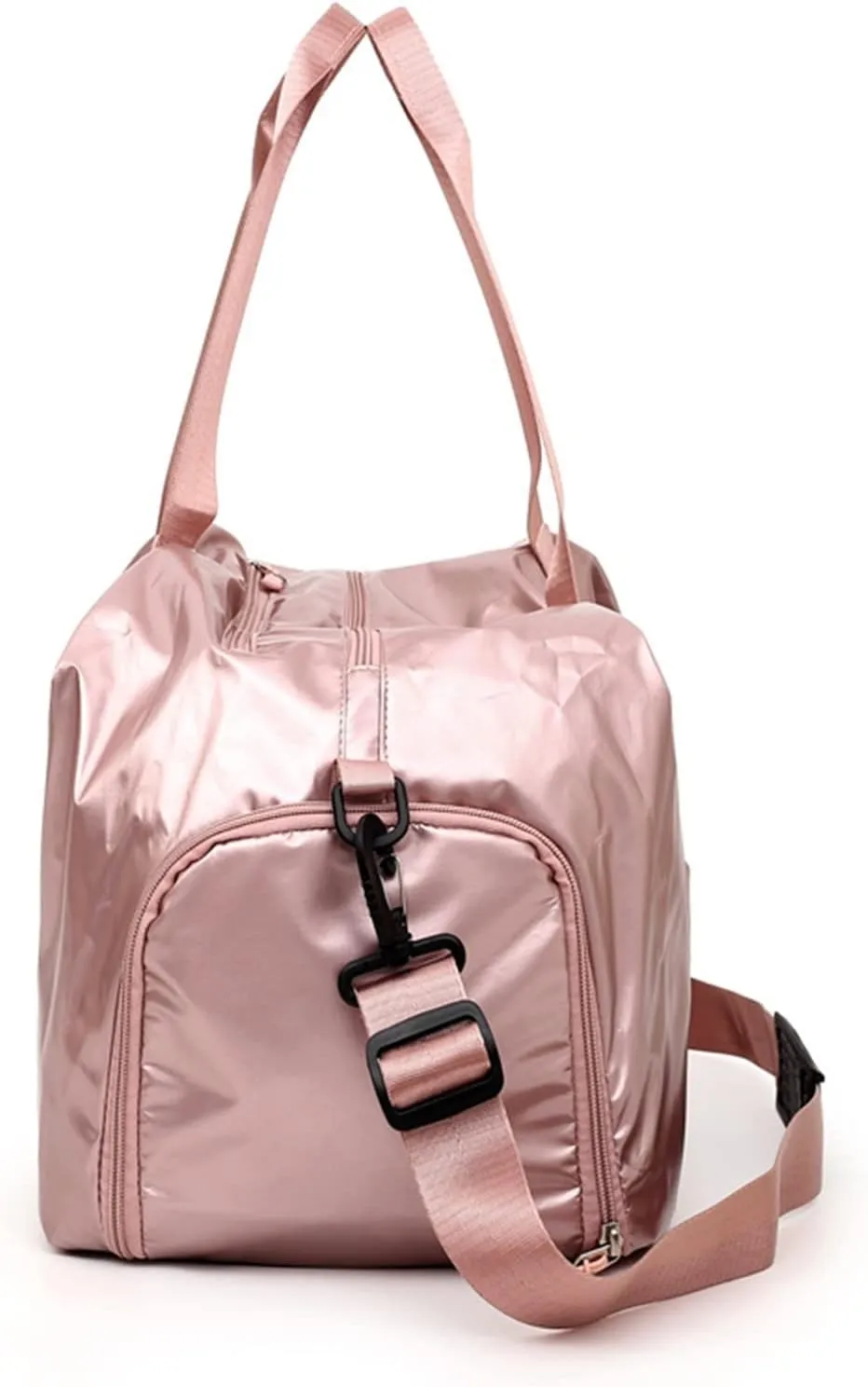 Women Men's Large Travel Fitness Yoga Sports Shoulder Waterproof Bag Large Sneakers Swimming Training Handbag (Silver)
