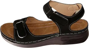 Women Orthopedic Sandals Dressy Summer Comfortable Walking Slides Sandals Fashion Open Toe Adjustable Ankle Strap Slip On Sandal Casual Slingback Shoes