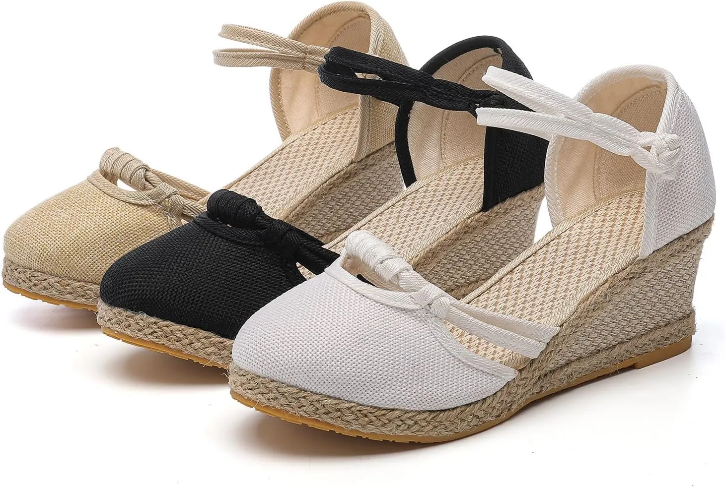 Women Sandals Platform Wedge Sandals Fashion Versatile Braided Womens Arch Support Beach For Woman Shoes
