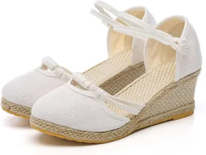 Women Sandals Platform Wedge Sandals Fashion Versatile Braided Womens Arch Support Beach For Woman Shoes