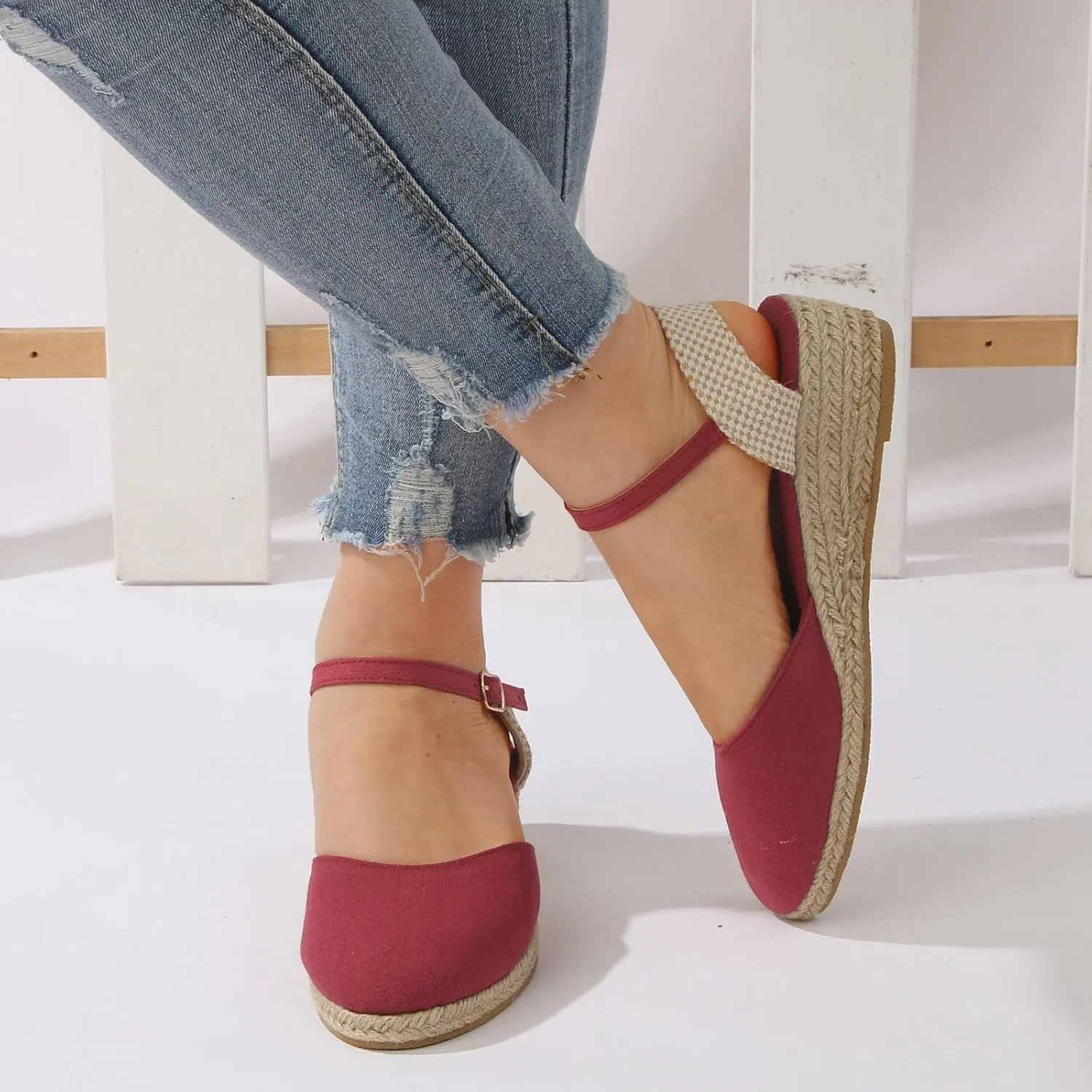 Women Shoes Fashionable Soft Sole Wedge Sandals Classic Thick High Heel Sandals for Women Strapped
