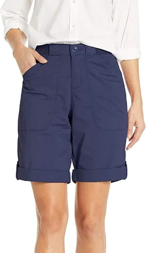 Women's Bermuda Shorts Casual High Waist Shorts Relaxed Fit Summer Pleated Cargo Button Shorts with Pockets