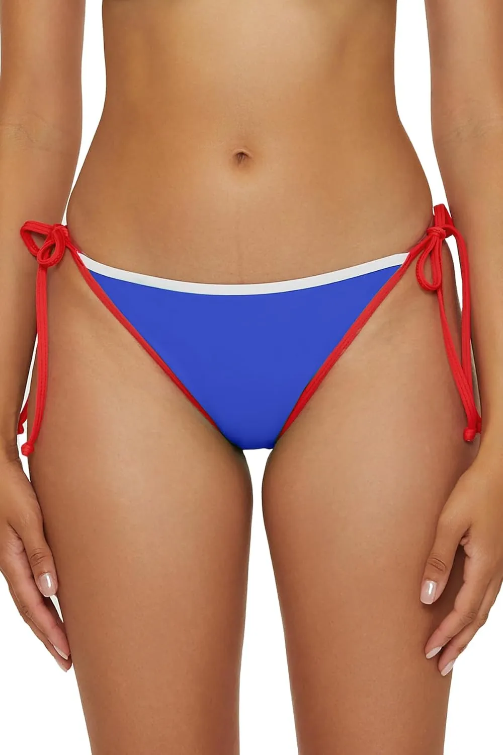 Women's Block Party Tie Side Bikini Bottom, Cheeky Coverage, Swimwear Separates
