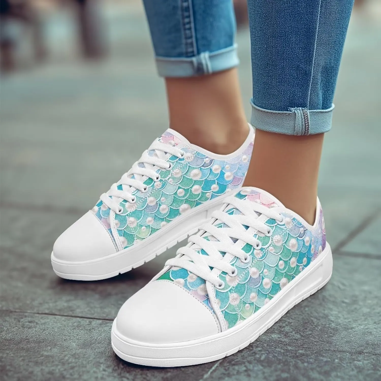 Women's Canvas Sneaker Anti Skid Lightweight Lace Up Casual Shoes Low Cut Slip On Walking Footwear