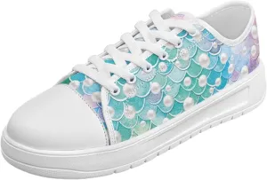 Women's Canvas Sneaker Anti Skid Lightweight Lace Up Casual Shoes Low Cut Slip On Walking Footwear