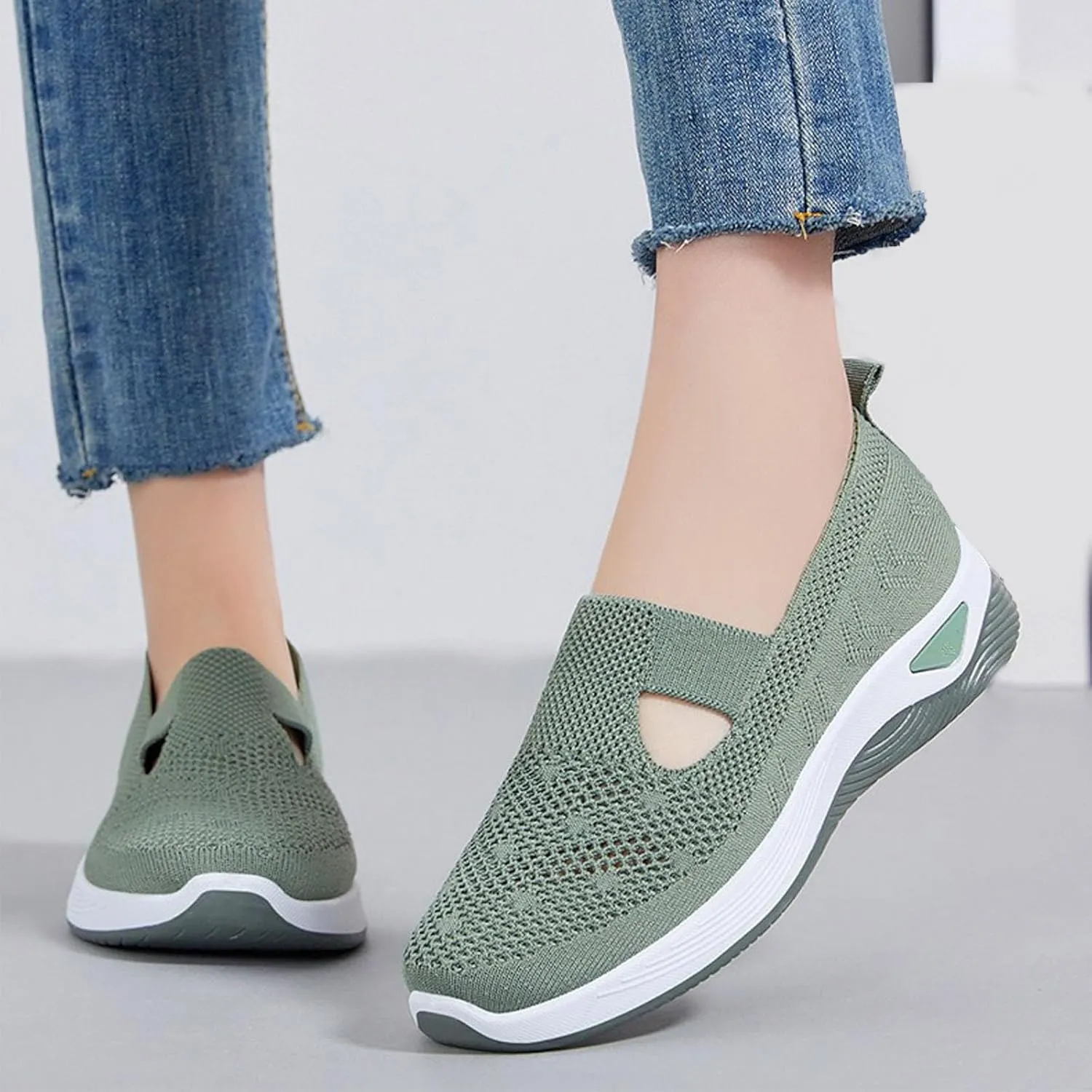 Women's Casual Shoes Slip Breathable Lightweight Mesh Hiking Shoes Mens Shoes Wedding Casual Sneakers