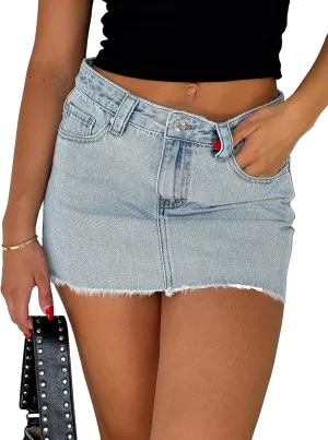 Women's Casual Stretch Denim Mini Skirt