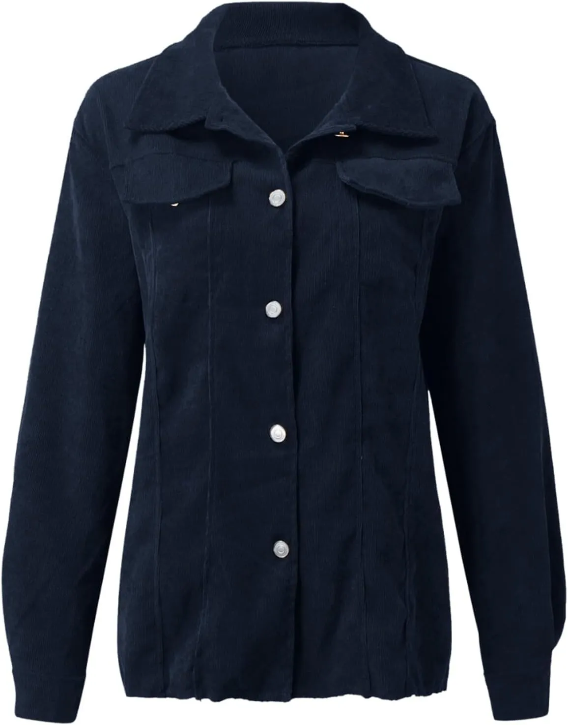 Women's Corduroy Cropped Jacket Winter Fall Lapel Button Down Casual Short Shacket Jackets Coats Womens down