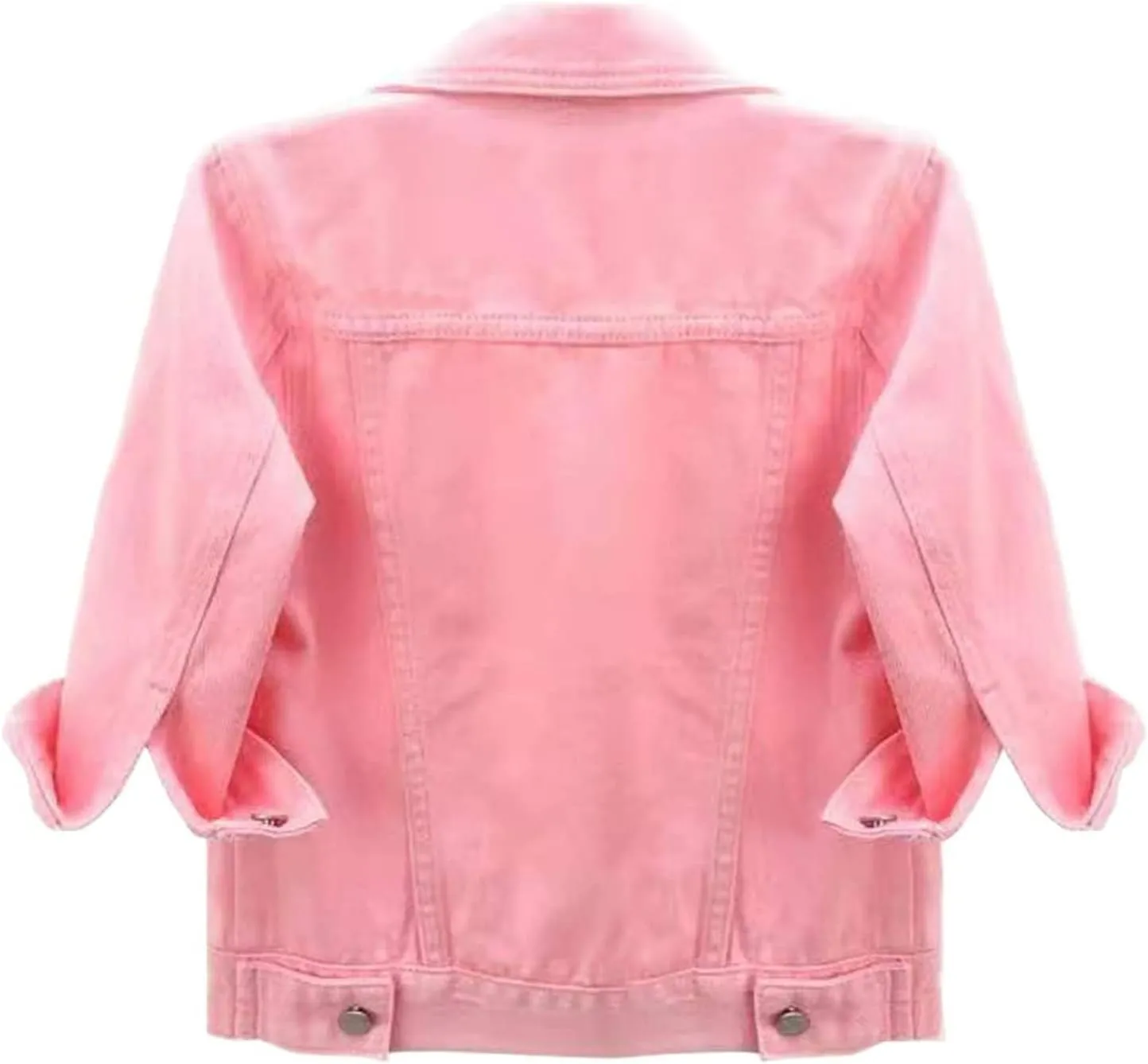 Womens Cropped Denim Jacket 3/4 Sleeve Short Jean Jacket for Women Trendy Button Down Lightweight Denim Jackets