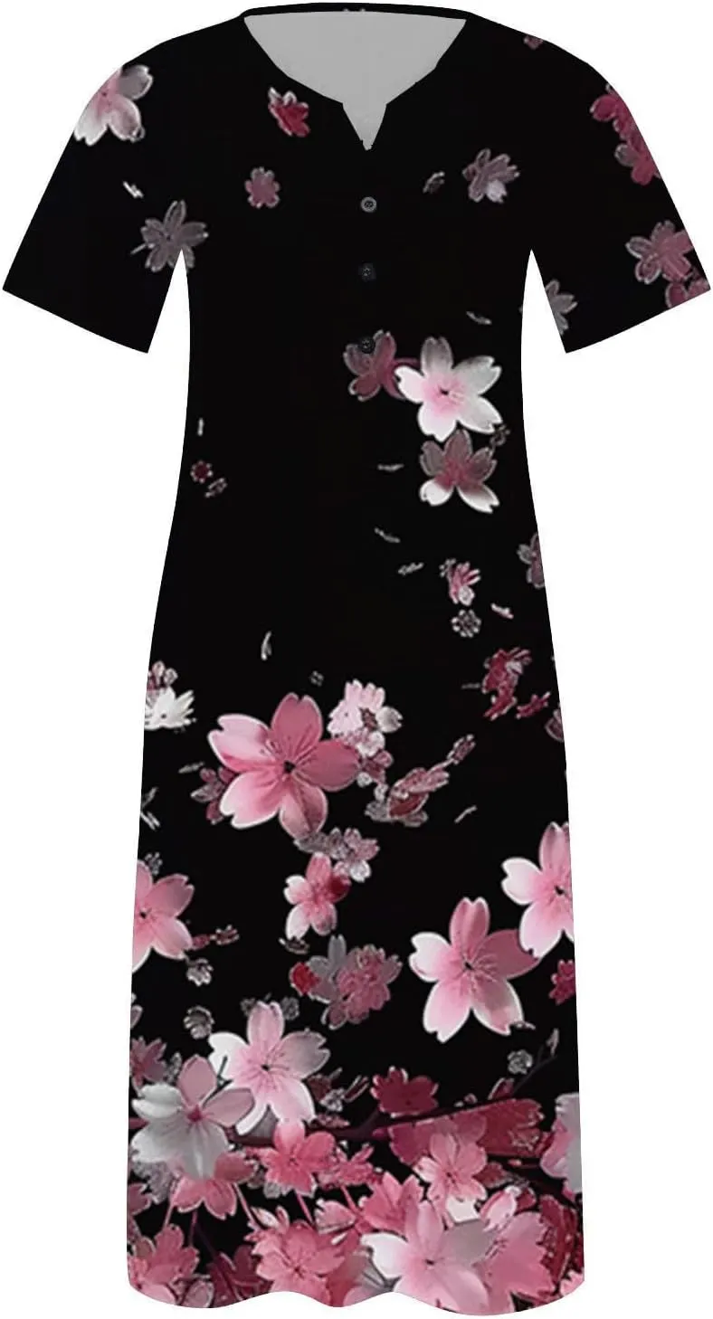 Womens Dresses Summer V Neck Ruffle Dress Short Sleeve Floral Mini Dress Holiday Party Dresses for Women 2025