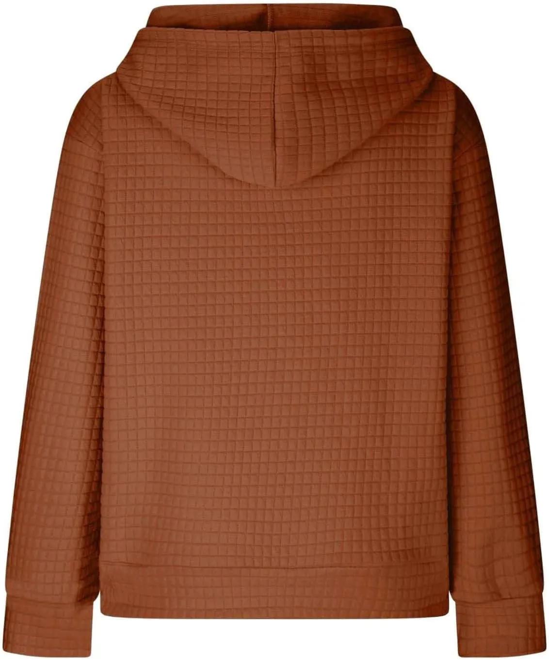 Womens Hoodies Fall Winter Waffle Knit Drawstring Cute Sweatshirts with Pocket Trendy Pullover