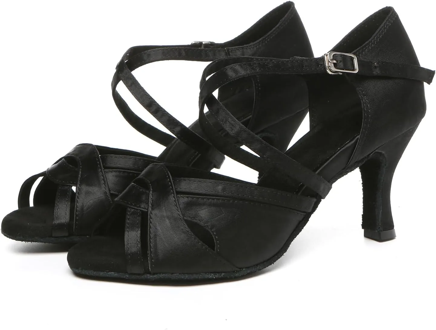 Women's Latin Ballroom Practice Dance Shoes Dance Heels 3 inch,Model L623