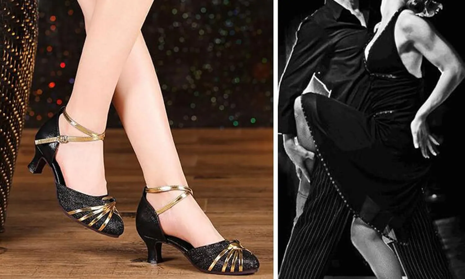 Women's Latin Dance Shoes Mid Heels Closed Toe Salsa Ballroom Dancing Shoes for Outdoor