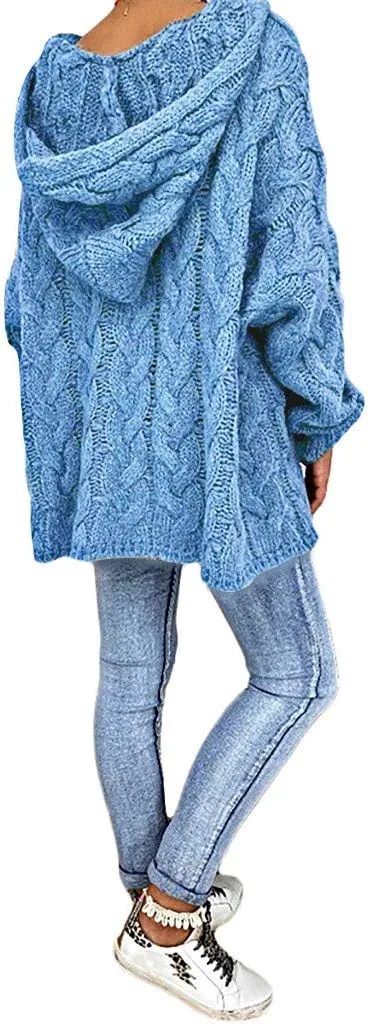 Women's Loose Cut Out Sweaters Chunky Knit Crochet Hollow Out Sweater Casual Oversized Fashion Knitwear Jumper Tops