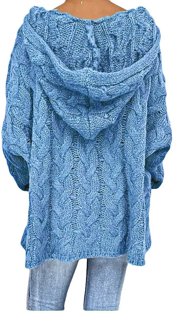 Women's Loose Cut Out Sweaters Chunky Knit Crochet Hollow Out Sweater Casual Oversized Fashion Knitwear Jumper Tops