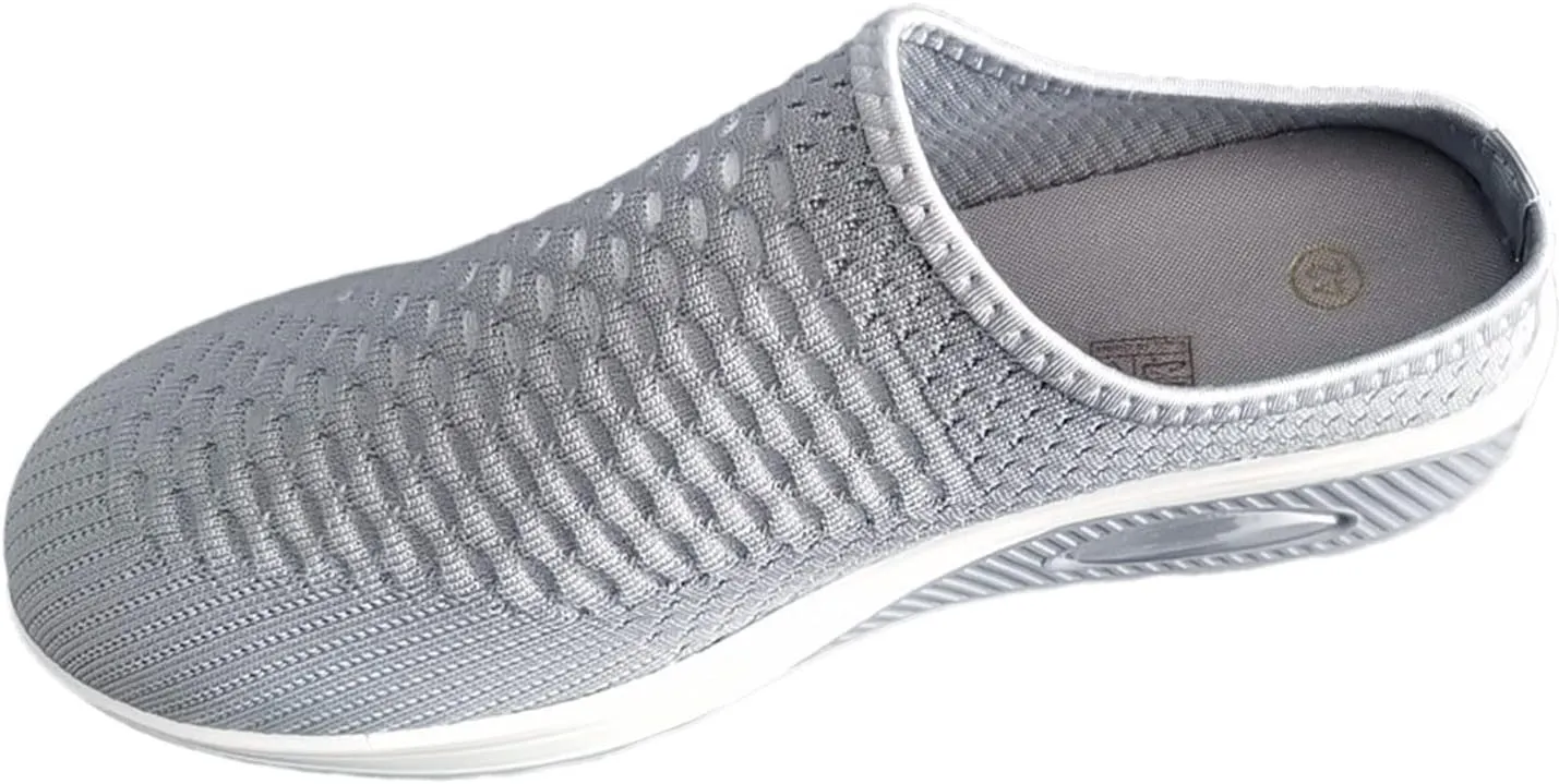 Women's Mules Clogs Shoes Breathable Mesh Wedge Walking Shoes Platform Sneakers Sport Sandals Casual Sneakers