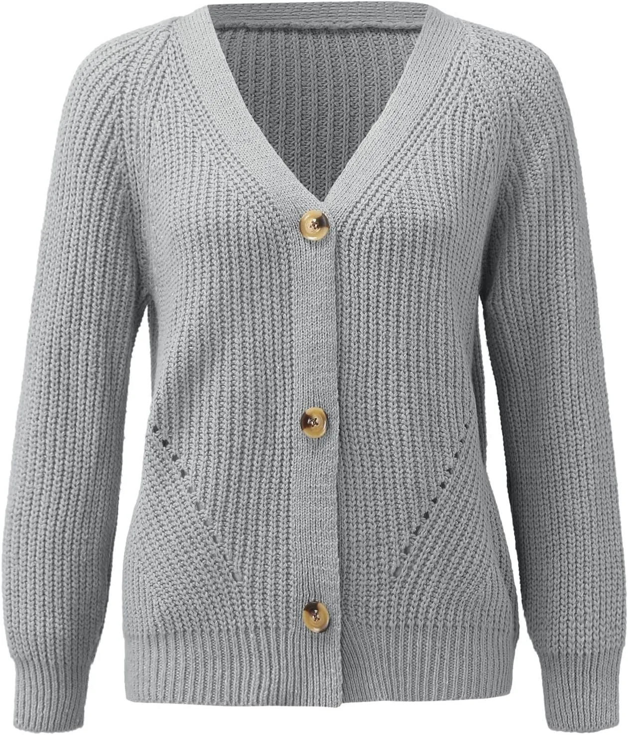 Women's Open Front Cardigan Buttons Hollow Out Cardigan Sweater Casual Soft Drape Fall Cardigan Women's 2024 Fall