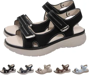 Women's Orthopedic Sandals Comfortable Walking Soft Cushion Foam Sandal Arch Support Shoes Wide Open Toe Shoes