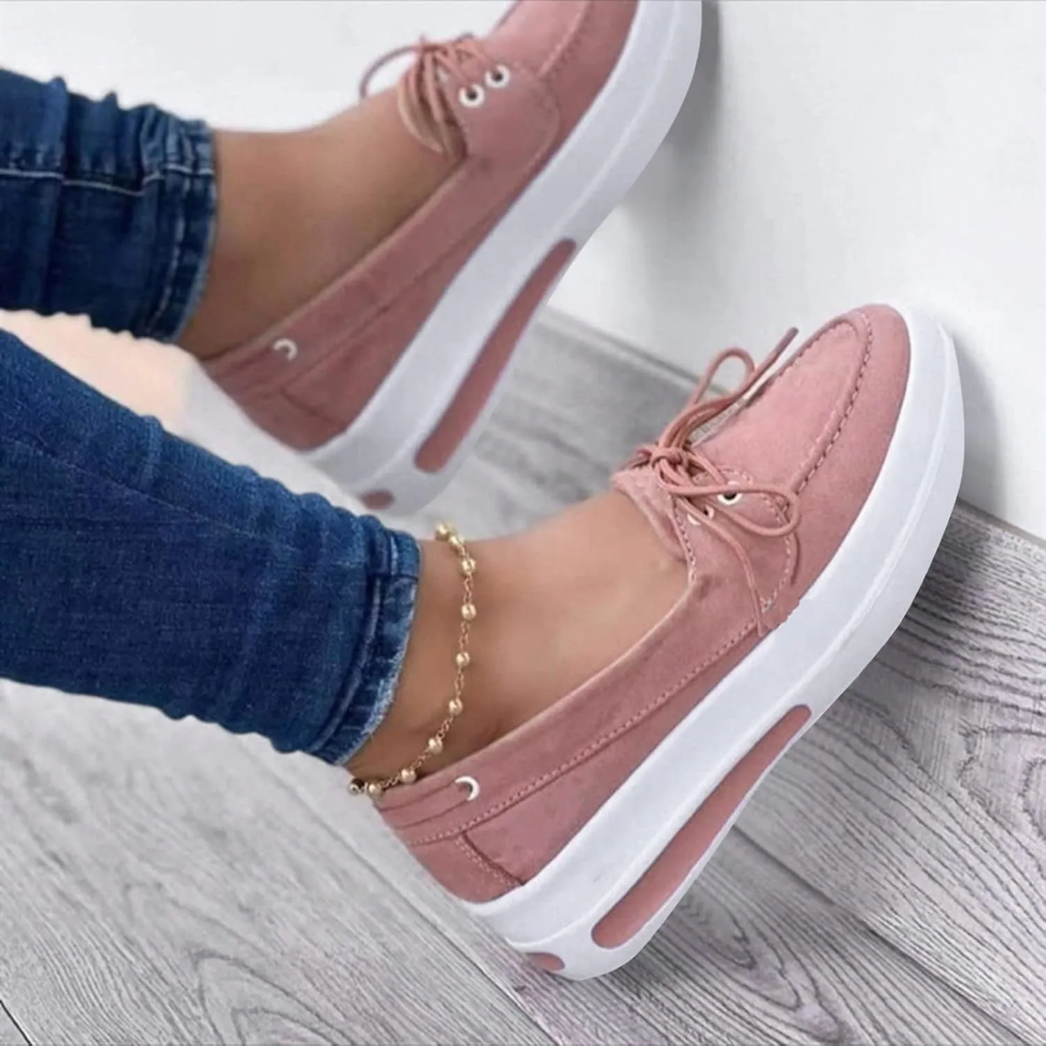 Womens Platform Sneakers Fashion Slip Resistant Nurse Shoes for Women Womens Shoes Casual Fall Boots Womens Shoes Sneakers Slip On Black and White Women's Athletic Shoes