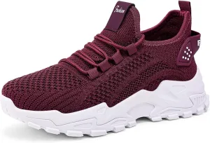 Womens Running Shoes Slip-On Walking Tennis Sneakers Non Slip Ultra Light Breathable Casual Sneakers Comfort Soft Sole Mesh Athletic Sports Shoes