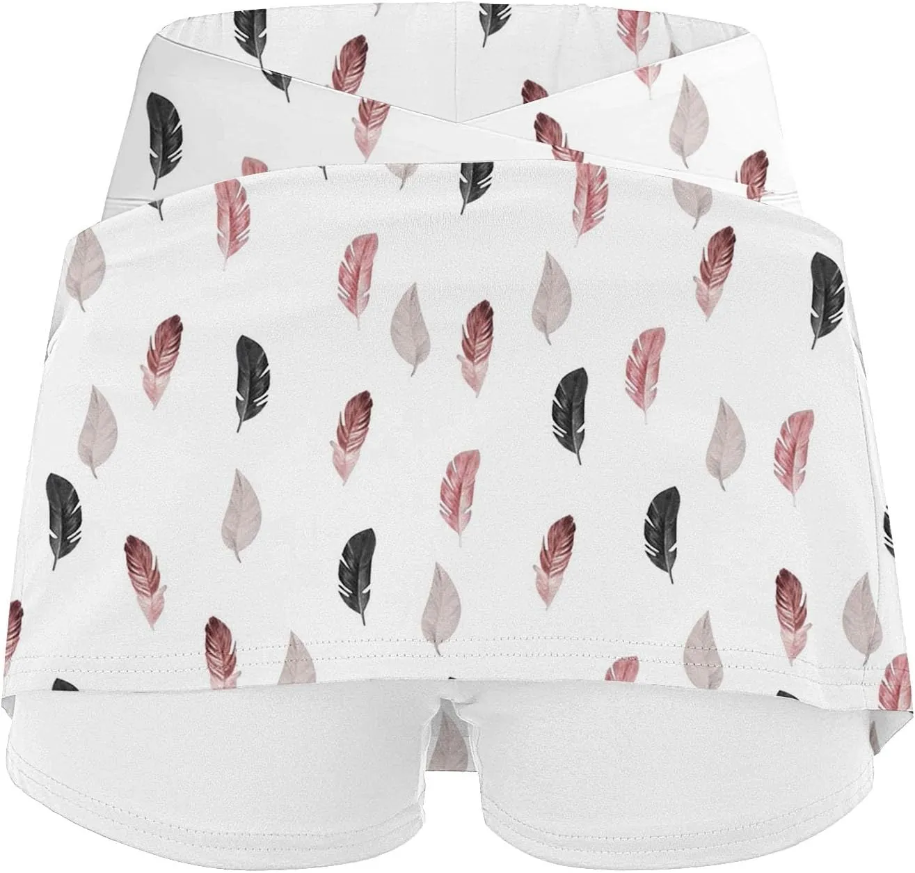 Womens Skorts with Pockets, Tummy Control High Waisted Athletic Sports Shorts Skirts Solid Tennis Yoga Gym Culottes