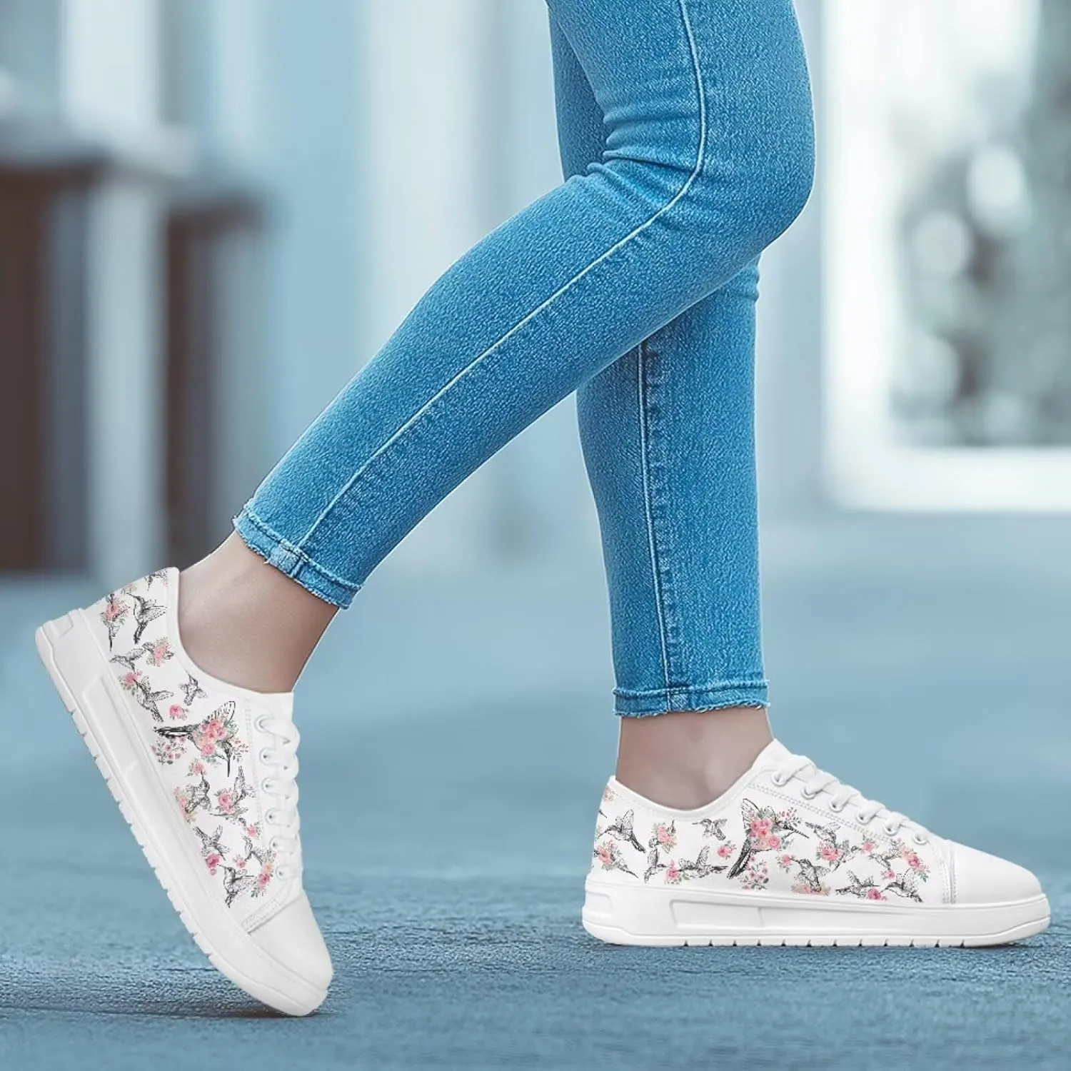 Women's Slip On Canvas Sneaker Low Top Casual Walking Shoes Lady Comfort Fashion Tennis Sneakers