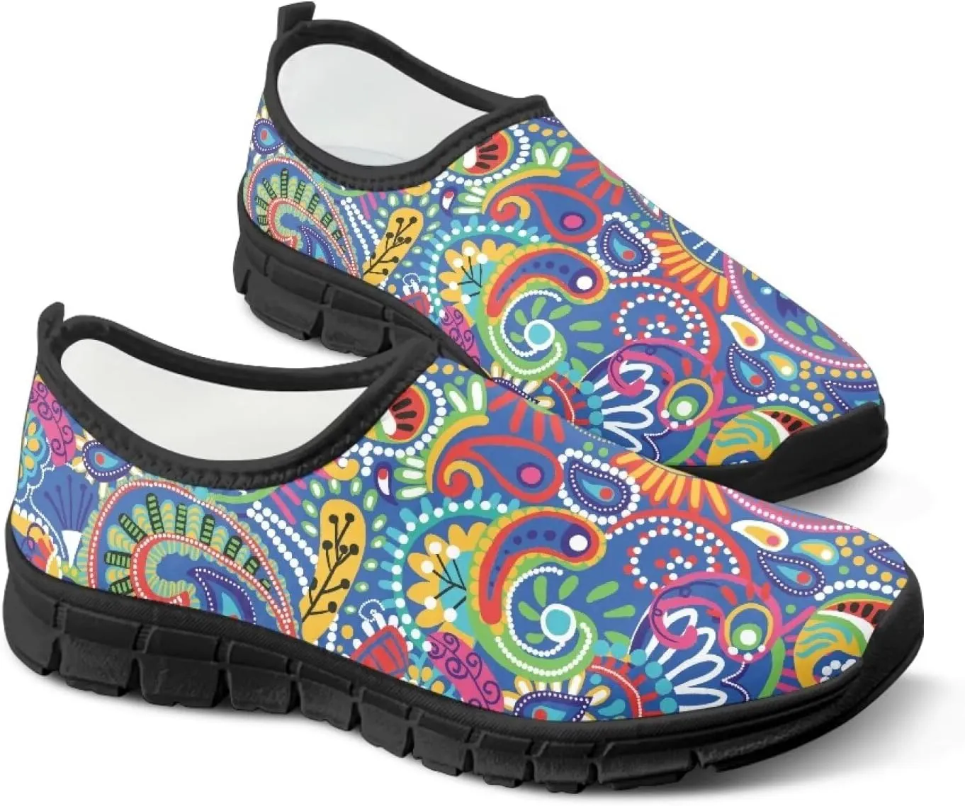 Women's Slip-On Sneakers Casual Hiking Non-Slip Comfortable Workout Shoes Walking Tennis Holiday Sneakers Cycling Lightweight Sneakers Black US Size 5.5-11.5
