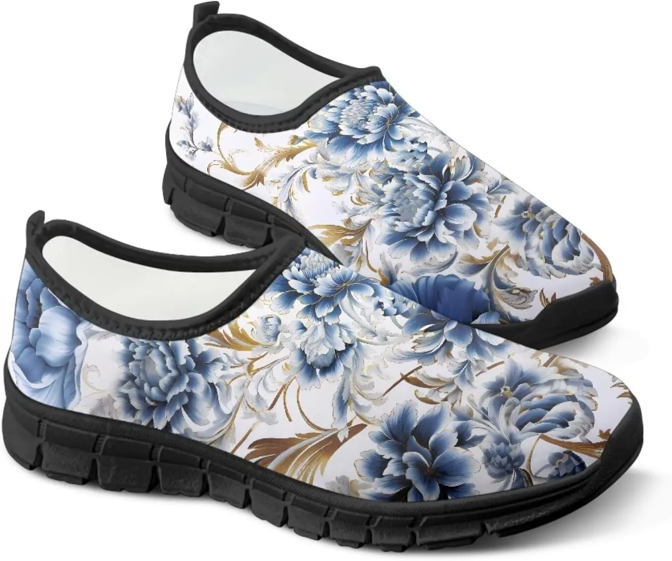 Women's Slip-On Sneakers Casual Hiking Non-Slip Comfortable Workout Shoes Walking Tennis Holiday Sneakers Cycling Lightweight Sneakers Black US Size 5.5-11.5