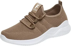 Womens Slip On Walking Shoes Non Slip Running Tennis Shoes Breathable Mesh Sneakers Lightweight Gym Workout Shoe Lace-Up Running Athletic Sneakers for Women