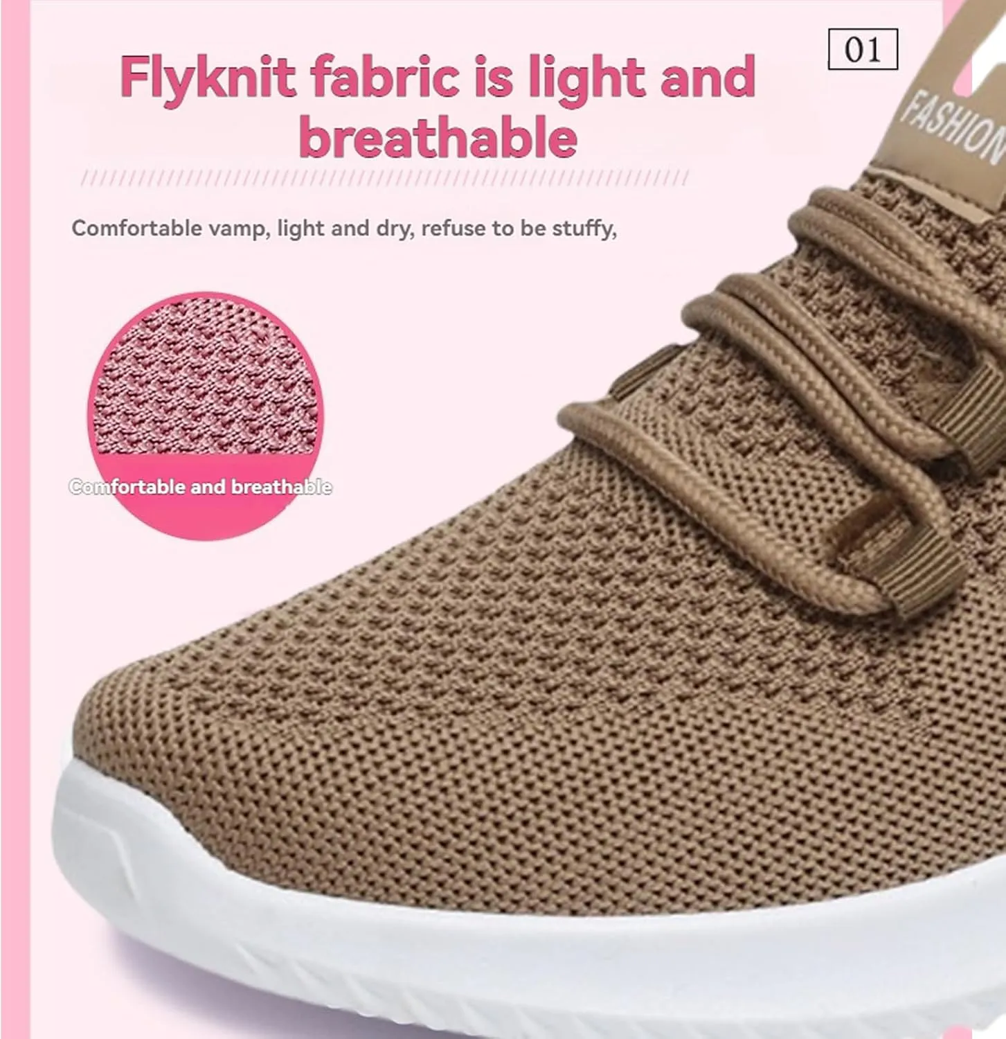 Womens Slip On Walking Shoes Non Slip Running Tennis Shoes Breathable Mesh Sneakers Lightweight Gym Workout Shoe Lace-Up Running Athletic Sneakers for Women