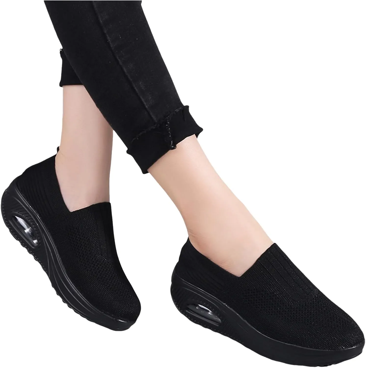 Women's Soft Sole Mesh Comfort Orthopedic Shoes with Arch Support Fit Hands Slip on Go Walking Slip Sneakers