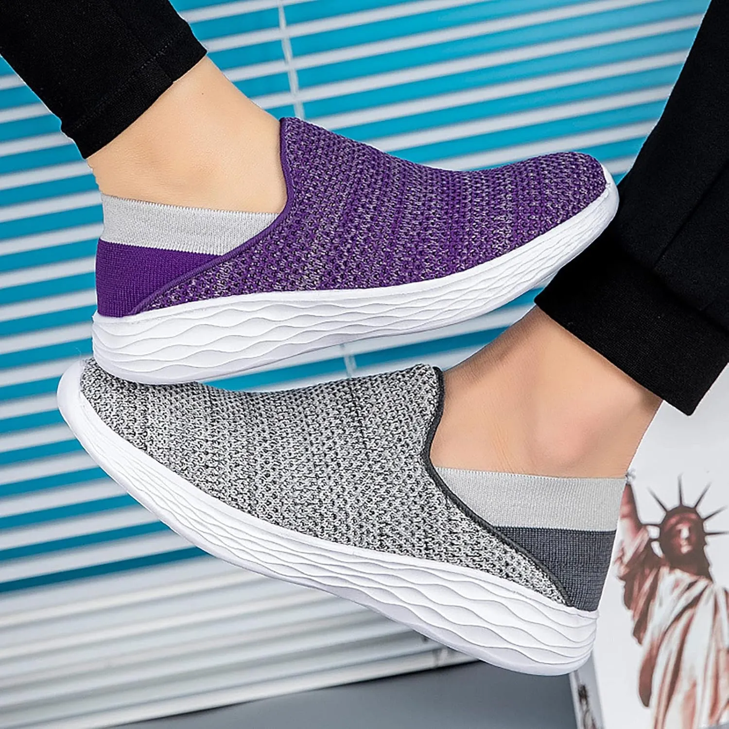 Womens Tennis Shoes Size 11 Wide Width Slip On Walking Shoes for Senior Women Comfortable Casual Shoes for Women Size 5.5 Womens Sneakers Size 11 Wide Width Zapatos para Mujer Comodos De Fiesta