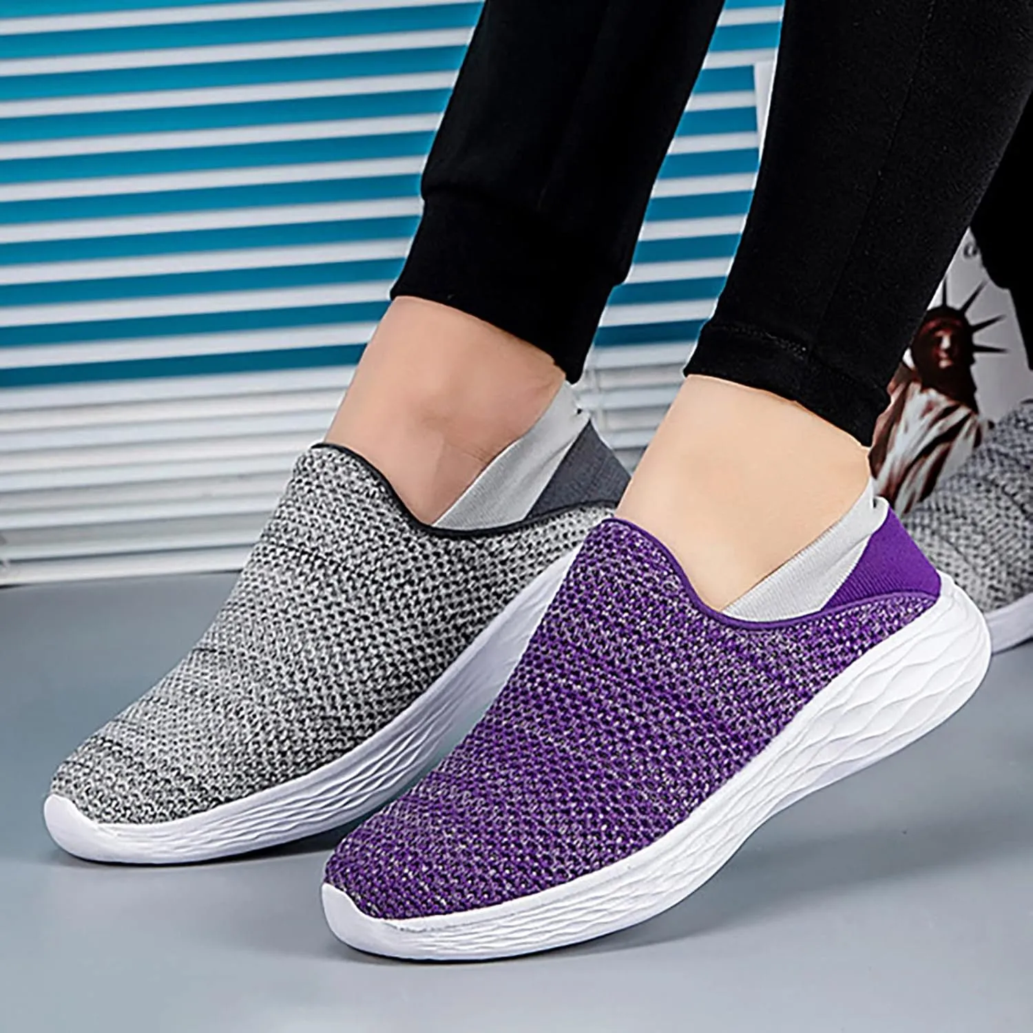 Womens Tennis Shoes Size 11 Wide Width Slip On Walking Shoes for Senior Women Comfortable Casual Shoes for Women Size 5.5 Womens Sneakers Size 11 Wide Width Zapatos para Mujer Comodos De Fiesta