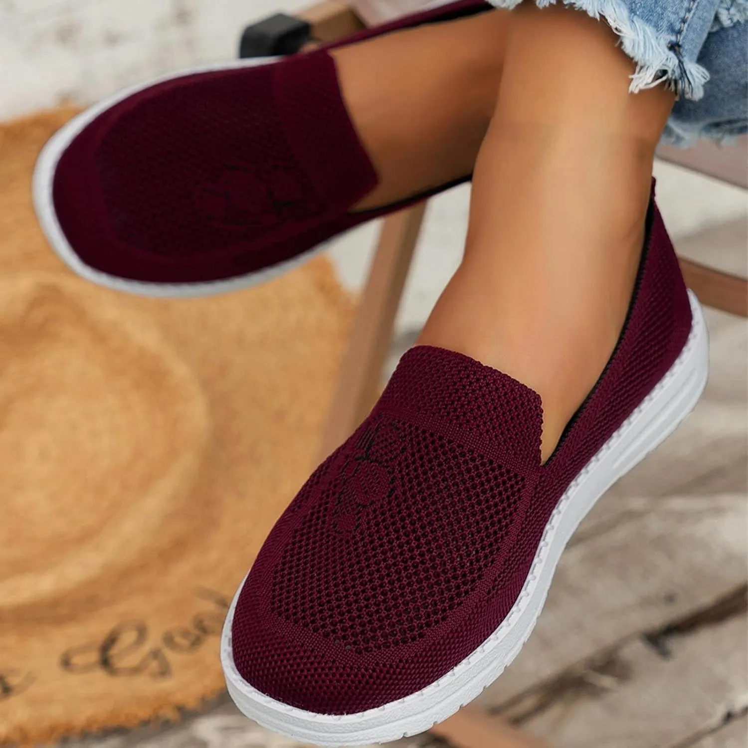 Womens Walking Shoes Slip On Arch Support Zapatos De Trabajo para Mujeres Confortables Black and White Gym Shoes Women Womens White Platform Sneakers Womens Shoes Casual Slip Ons Mules