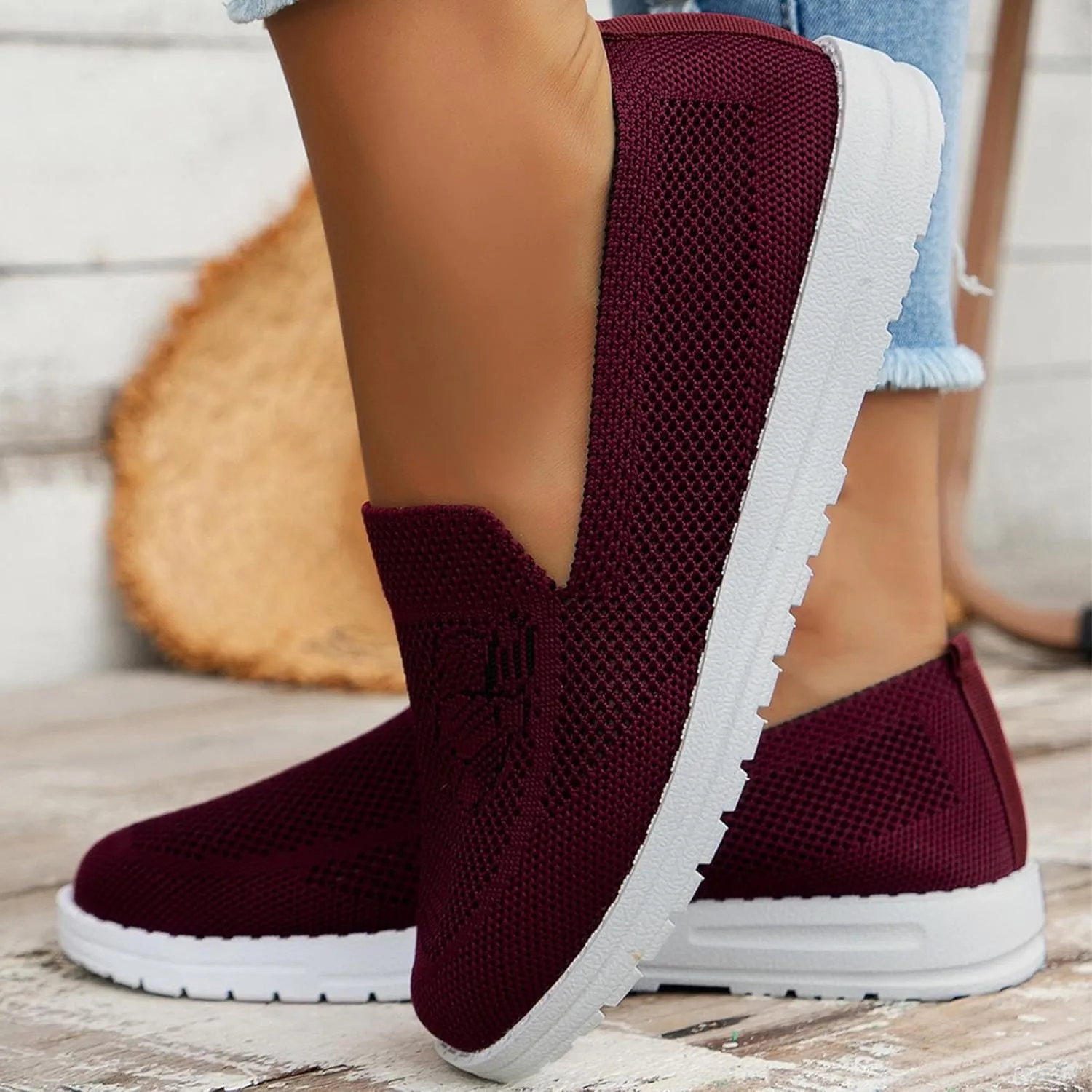 Womens Walking Shoes Slip On Arch Support Zapatos De Trabajo para Mujeres Confortables Black and White Gym Shoes Women Womens White Platform Sneakers Womens Shoes Casual Slip Ons Mules