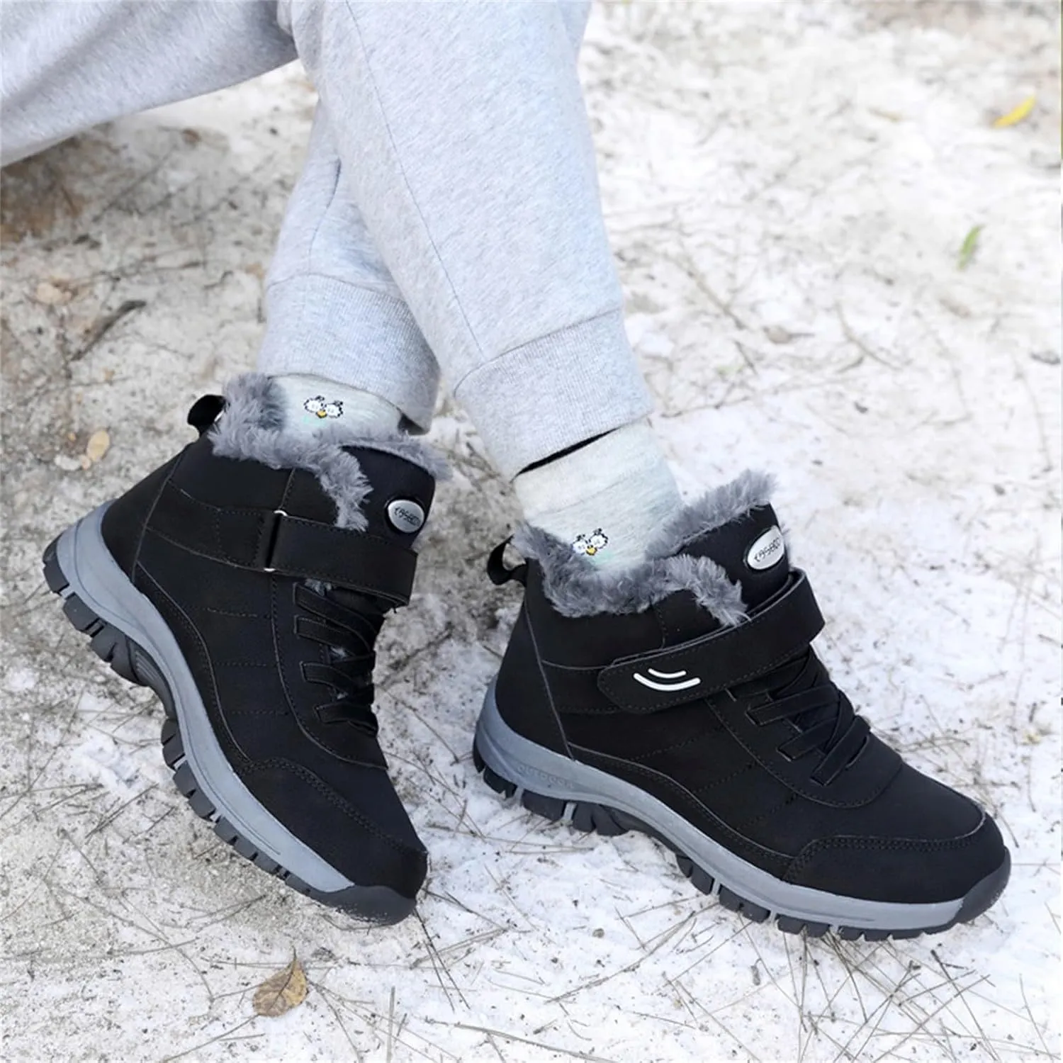 Work Boots for Men Waterproof Hiking Sneakers Shoes with Hook Loop Womens Working Shoes Insulated Waterproof Outdoor Shoes Lightweight Hike Grounded Footwear