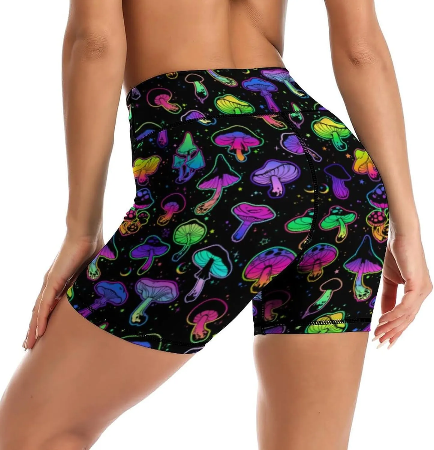 Yoga Shorts High Waisted Tummy Control Biker Shorts for Womens Athletic Running Workout Gym Tennis Shorts