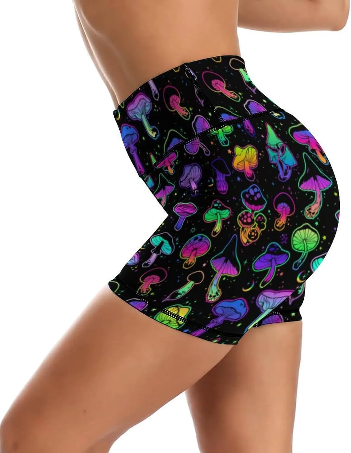 Yoga Shorts High Waisted Tummy Control Biker Shorts for Womens Athletic Running Workout Gym Tennis Shorts