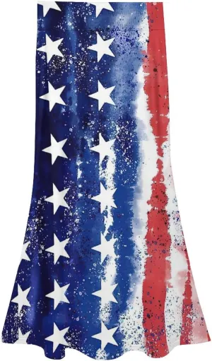 Zakqeik Women's Summer High Waisted Long Skirt Jamaica Flag Dress for Girls Cute Skirts