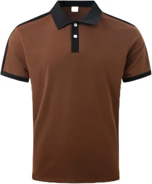 Zeiyignr Mens Polo Shirts Short Sleeve Moisture Wicking Golf Polo Athletic Collared Shirt Tennis T-Shirt Summer Work Tops