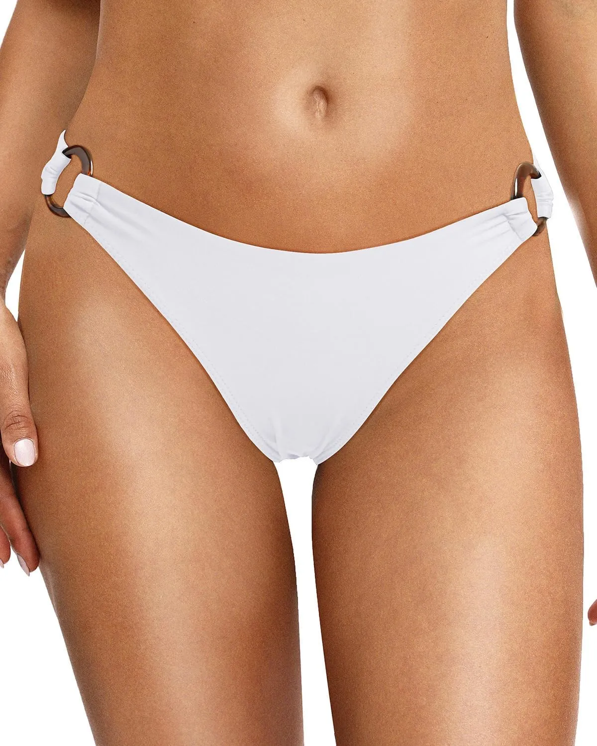 Zmart Women O Ring Bikini Bottoms Full Coverage Swimsuit Bottom Low Waist Low Rise Bathing Suit